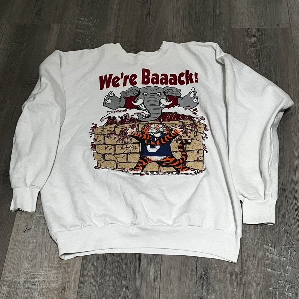 Vintage Fruit of the Loom Iron Bowl 1990 Alabama Crimson Tide Sweatshirt XL